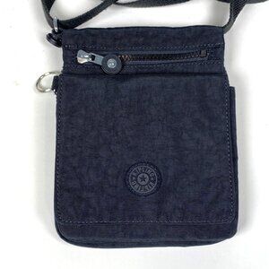 Kipling El Dorado Crossbody Bag Purse  Black Flap Pocket Lightweight Travel